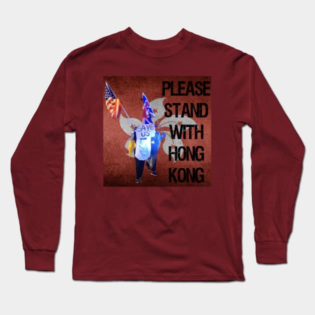 stand with hong kong Long Sleeve T-Shirt by S-Log